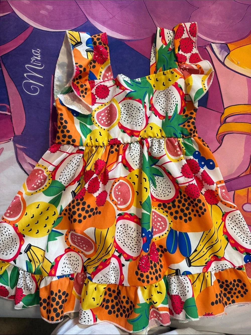 Gymboree Girls' Fruit-Print Sundress - White, Orange, Yellow, Green, Pink, Blue